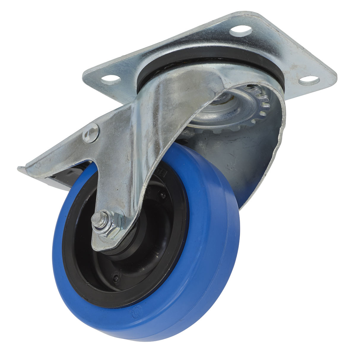 Sealey SCW3100SPL Castor Wheel Swivel Plate with Total Lock Ø100mm