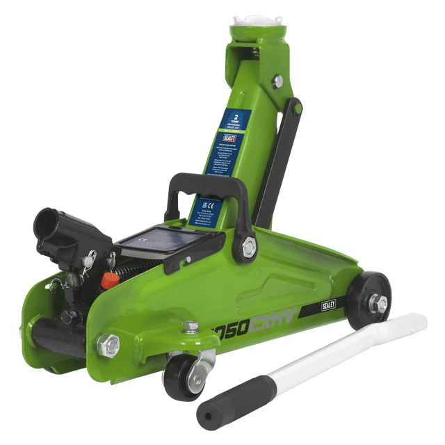 Sealey 1050CXHV Trolley Jack 2tonne Short Chassis - Hi - Vis - 1050CXHV - Sealey Tools UK - Trade Counter Direct