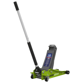 Sealey 2001LEHV Trolley Jack 2.25tonne Low Entry Rocket Lift Hi - Vis Green - 2001LEHV - Sealey Tools UK - Trade Counter Direct