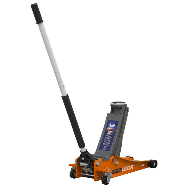 Sealey 2001LEOR Trolley Jack 2.25tonne Low Entry Rocket Lift Orange - 2001LEOR - Sealey Tools UK - Trade Counter Direct
