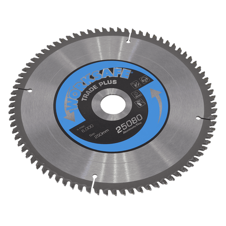 Sealey 25080/Ali Aluminium Cutting TCT Saw Blade Ø250 x 30mm - 80tpu - 25080/Ali - Sealey Tools UK - Trade Counter Direct