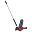 Sealey 3000LE Trolley Jack 3tonne Low Entry Rocket Lift Red - 3000LE - Sealey Tools UK - Trade Counter Direct