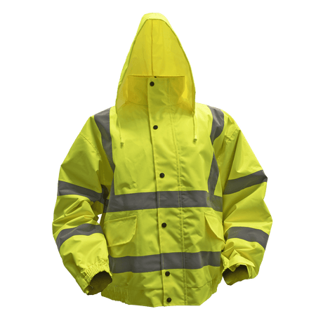 Sealey 802XL Worksafe® Hi-Vis Yellow Jacket with Quilted Lining, Elasticated Waist & Cuffs - X-Large - 802XL - Sealey Tools UK - Trade Counter Direct