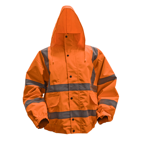 Sealey 802XLO Worksafe® Hi-Vis Orange Jacket with Quilted Lining, Elasticated Waist & Cuffs - X-Large - 802XLO - Sealey Tools UK - Trade Counter Direct