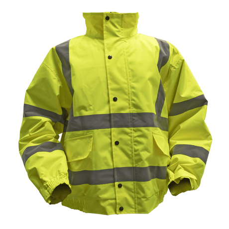 Sealey 802XXL Worksafe® Hi-Vis Yellow Jacket with Quilted Lining, Elasticated Waist & Cuffs - XX-Large - 802XXL - Sealey Tools UK - Trade Counter Direct