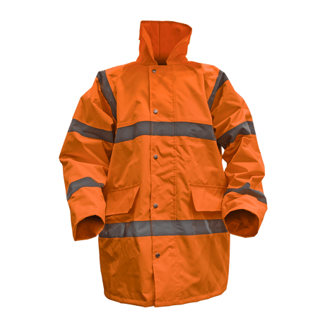 Sealey 806XLO Worksafe® Hi-Vis Orange Jacket with Quilted Lining - X-Large - 806XLO - Sealey Tools UK - Trade Counter Direct