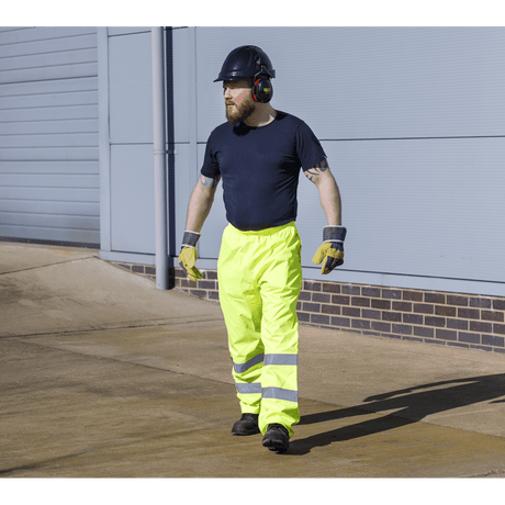 Sealey 807L Worksafe® Hi-Vis Yellow Waterproof Trousers - Large - 807L - Sealey Tools UK - Trade Counter Direct