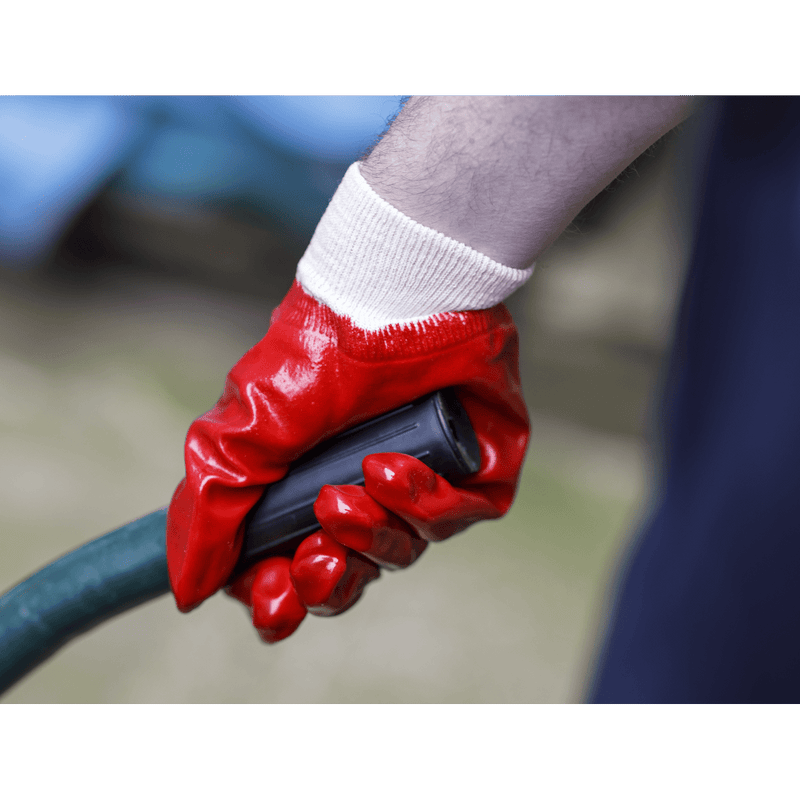 Sealey 9106L Worksafe® PVC Knit Wrist Gloves, Large - Pair - 9106L - Sealey Tools UK - Trade Counter Direct