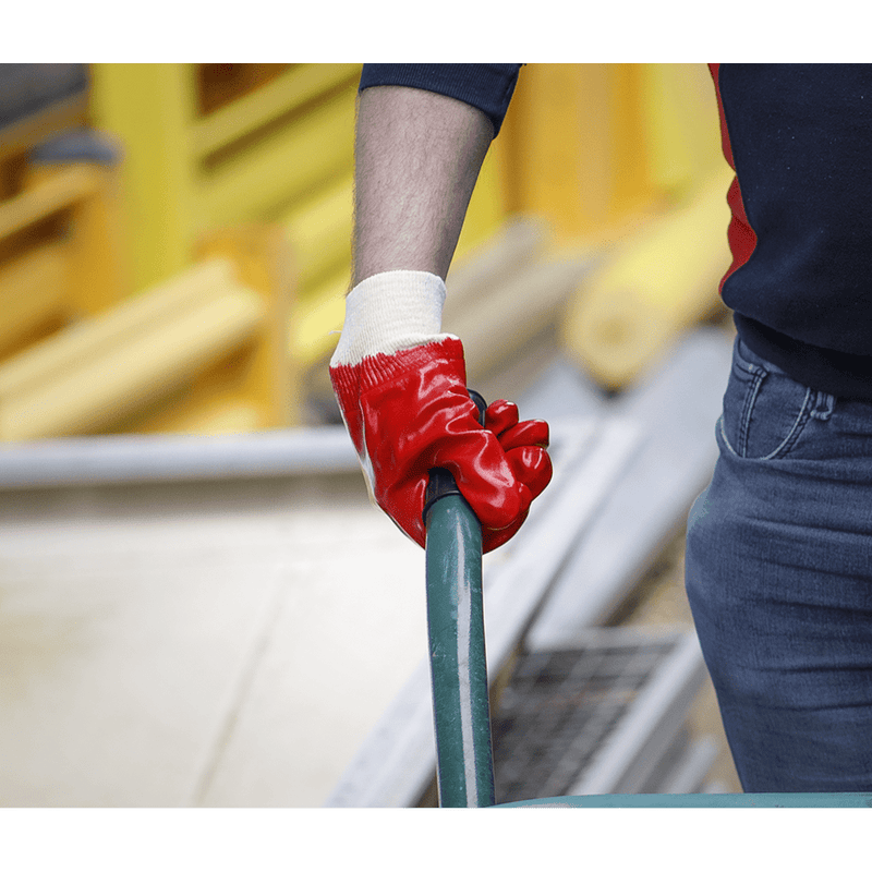 Sealey 9106XL/12 Worksafe® PVC Knit Wrist Gloves, X-Large - Pack of 12 Pairs - 9106XL/12 - Sealey Tools UK - Trade Counter Direct