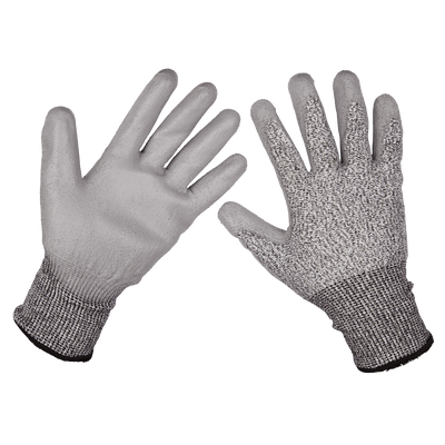 Sealey 9139L Worksafe® Anti-Cut PU Gloves (Cut Level C), Large - Pair - 9139L - Sealey Tools UK - Trade Counter Direct
