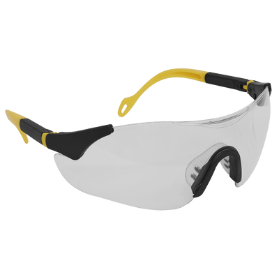 Sealey 9208 Worksafe® Sports Style Clear Safety Glasses with Adjustable Arms - 9208 - Sealey Tools UK - Trade Counter Direct