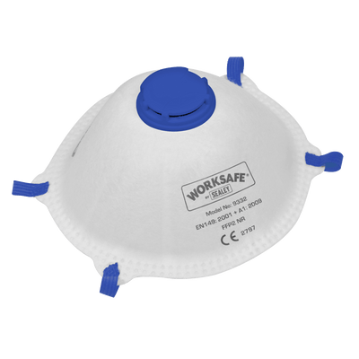 Sealey 9332/10 Worksafe® Valved Cup Mask FFP2 - Pack of 10 - 9332/10 - Sealey Tools UK - Trade Counter Direct