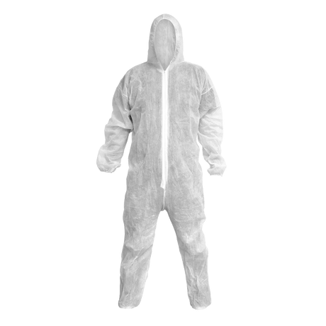 Sealey 9601XL Worksafe® Disposable Coverall, White - X-Large - 9601XL - Sealey Tools UK - Trade Counter Direct
