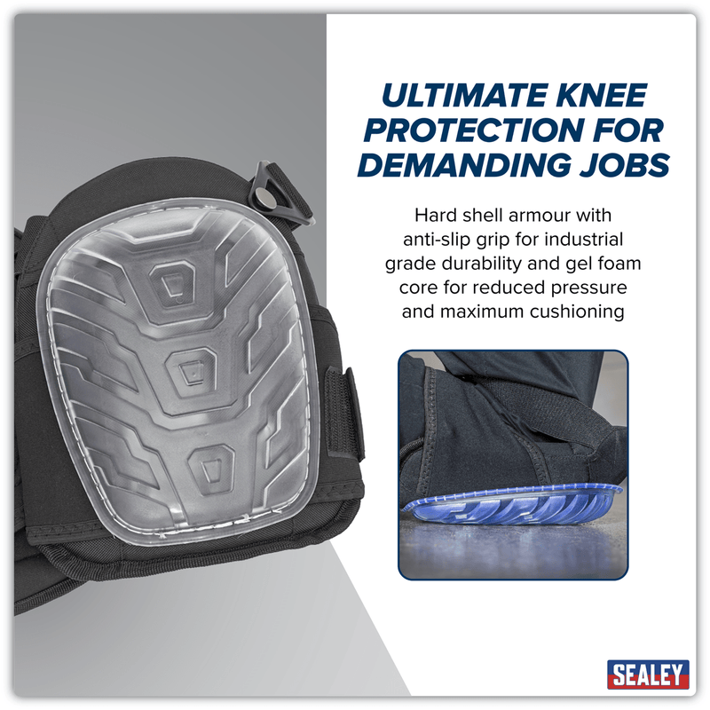 Sealey 9711 Worksafe® Hard Shell Gel Knee Pads - Pair - 9711 - Sealey Tools UK - Trade Counter Direct