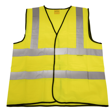 Sealey 9804M Worksafe® Hi-Vis Yellow Waistcoat - Medium - 9804M - Sealey Tools UK - Trade Counter Direct