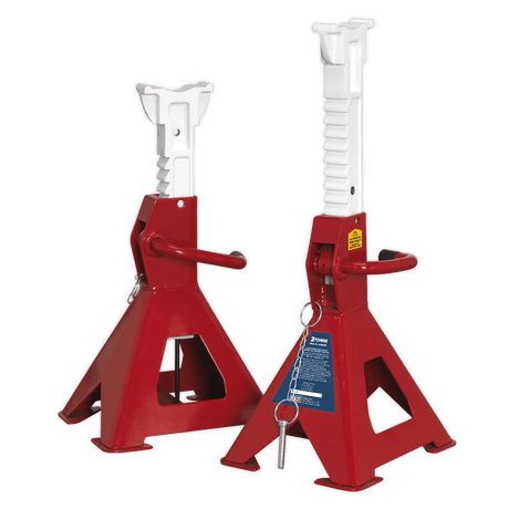 Sealey AAS3000 Axle Stands (Pair) 3tonne Capacity per Stand Auto Rise Ratchet - AAS3000 - Sealey Tools UK - Trade Counter Direct