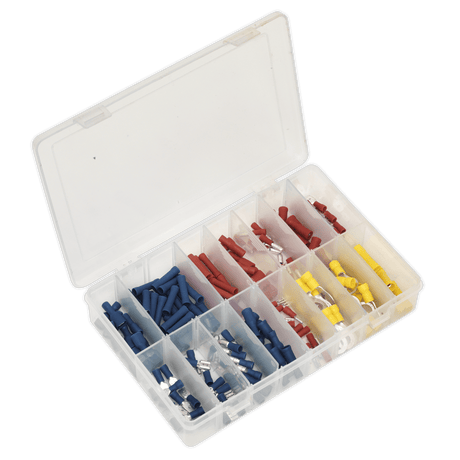 Sealey AB038MT Crimp Terminal Assortment 200pc Blue, Red & Yellow - AB038MT - Sealey Tools UK - Trade Counter Direct