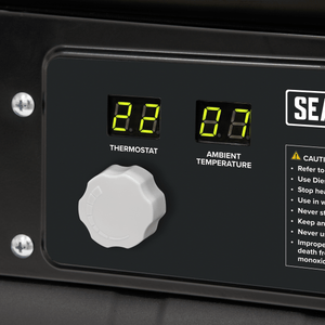 Sealey AB7081 Space Warmer® Paraffin/Kerosene/Diesel Heater 70,000Btu/hr with Wheels - AB7081 - Sealey Tools UK - Trade Counter Direct