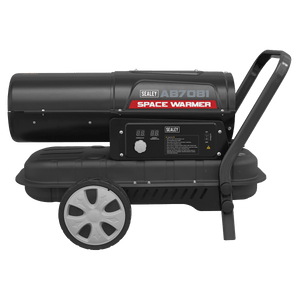 Sealey AB7081 Space Warmer® Paraffin/Kerosene/Diesel Heater 70,000Btu/hr with Wheels - AB7081 - Sealey Tools UK - Trade Counter Direct