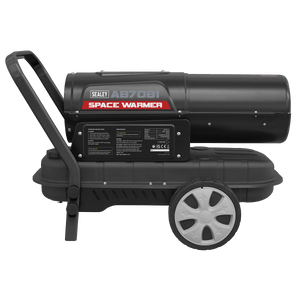 Sealey AB7081 Space Warmer® Paraffin/Kerosene/Diesel Heater 70,000Btu/hr with Wheels - AB7081 - Sealey Tools UK - Trade Counter Direct