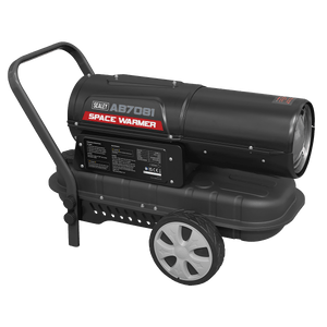 Sealey AB7081 Space Warmer® Paraffin/Kerosene/Diesel Heater 70,000Btu/hr with Wheels - AB7081 - Sealey Tools UK - Trade Counter Direct