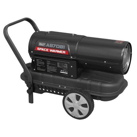 Sealey AB7081 Space Warmer® Paraffin/Kerosene/Diesel Heater 70,000Btu/hr with Wheels - AB7081 - Sealey Tools UK - Trade Counter Direct