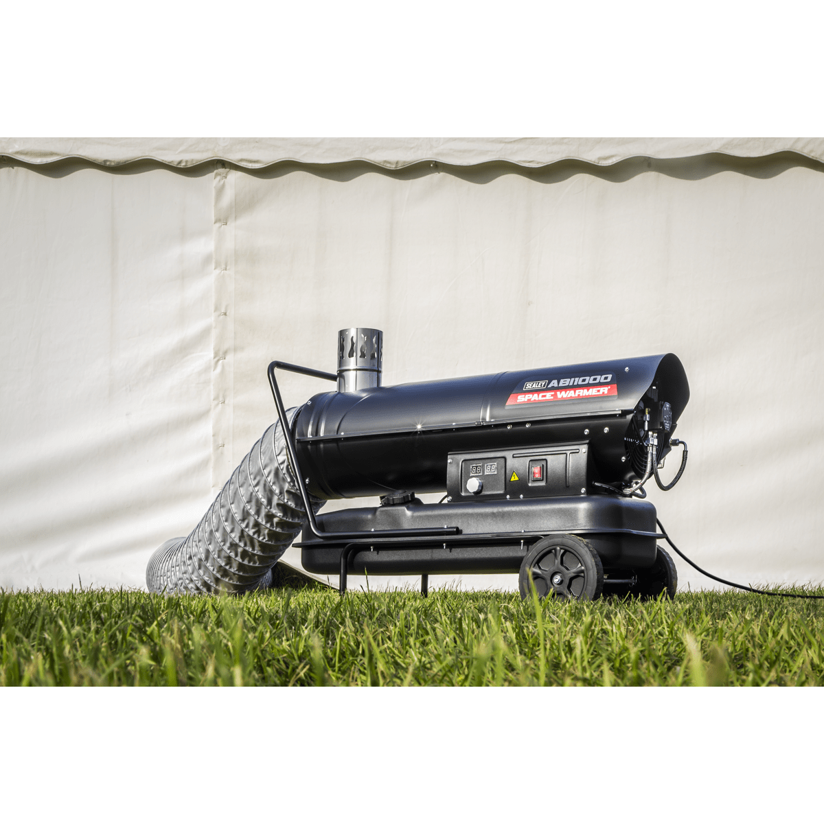 Sealey ABI1000 102,000Btu/hr Indirect Space Warmer® Kerosene/Diesel Heater with Wheels - ABI1000 - Sealey Tools UK - Trade Counter Direct