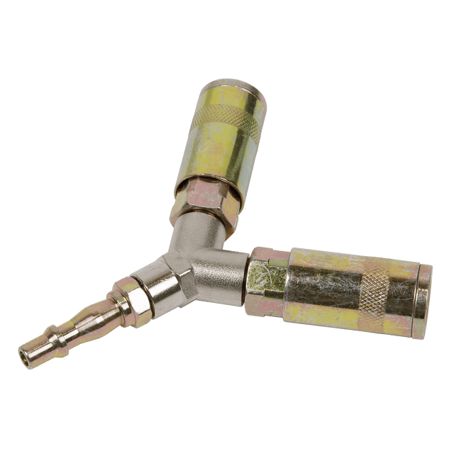 Sealey ACX55 Twin Coupling Bodies Y - Adaptor - ACX55 - Sealey Tools UK - Trade Counter Direct