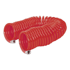 Sealey AH10C/6 PU Coiled Air Hose 10m x Ø6mm with 1/4"BSP Unions - AH10C/6 - Sealey Tools UK - Trade Counter Direct
