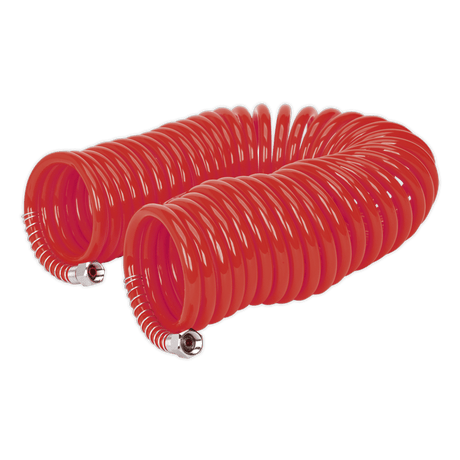 Sealey AH10C/6 PU Coiled Air Hose 10m x Ø6mm with 1/4"BSP Unions - AH10C/6 - Sealey Tools UK - Trade Counter Direct