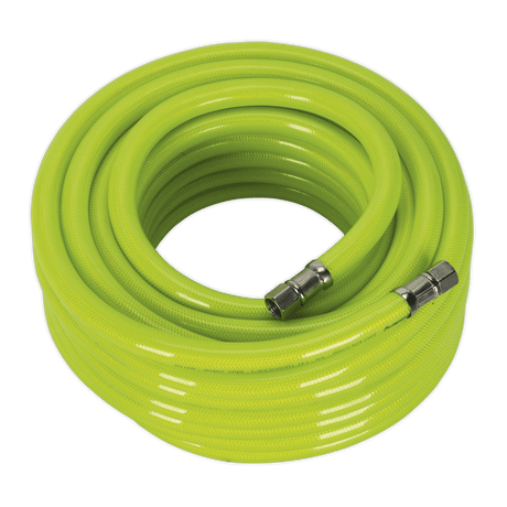 Sealey AHFC1538 Air Hose High - Visibility 15m x Ø10mm with 1/4"BSP Unions - AHFC1538 - Sealey Tools UK - Trade Counter Direct