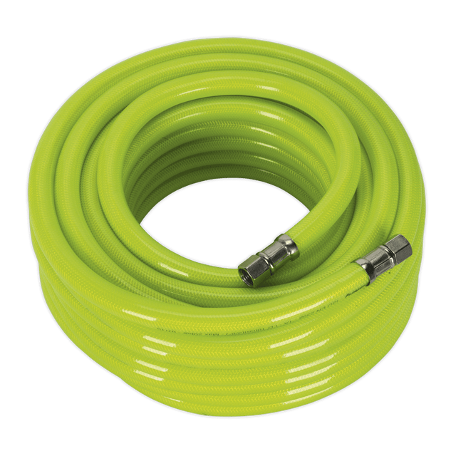 Sealey AHFC1538 Air Hose High - Visibility 15m x Ø10mm with 1/4"BSP Unions - AHFC1538 - Sealey Tools UK - Trade Counter Direct