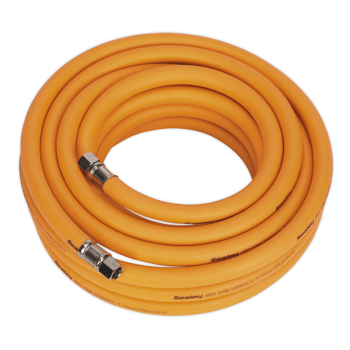 Sealey AHHC1038 Air Hose 10m x Ø10mm Hybrid High - Visibility with 1/4"BSP Unions - AHHC1038 - Sealey Tools UK - Trade Counter Direct