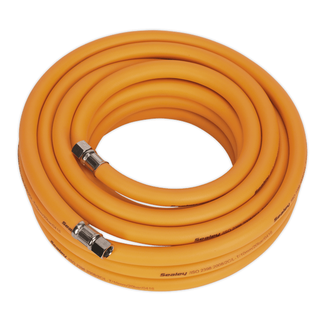 Sealey AHHC1038 Air Hose 10m x Ø10mm Hybrid High - Visibility with 1/4"BSP Unions - AHHC1038 - Sealey Tools UK - Trade Counter Direct