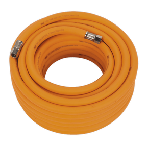 Sealey AHHC1538 Air Hose 15m x Ø10mm Hybrid High - Visibility with 1/4"BSP Unions - AHHC1538 - Sealey Tools UK - Trade Counter Direct