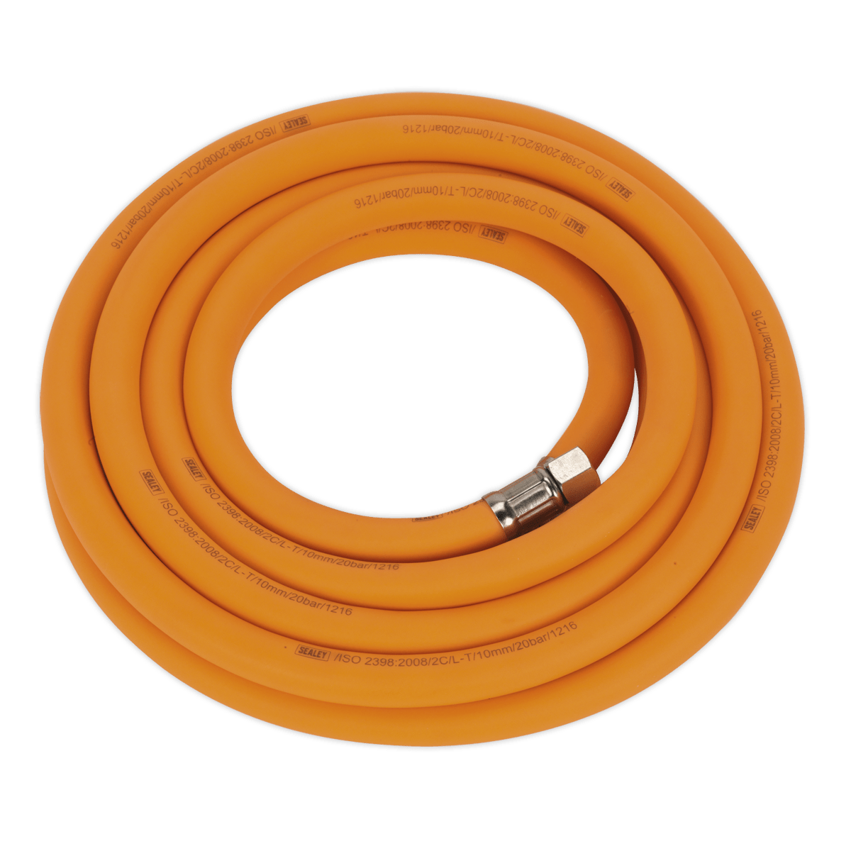 Sealey AHHC538 Air Hose 5m x 10mm Hybrid High - Visibility with 1/4"BSP Unions - AHHC538 - Sealey Tools UK - Trade Counter Direct