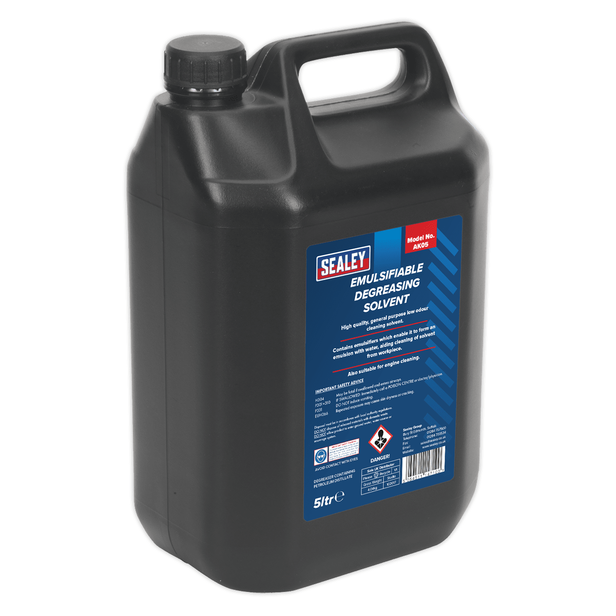 Sealey AK05 Degreasing Solvent Emulsifiable 5L - AK05 - Sealey Tools UK - Trade Counter Direct