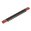 Sealey AK1412 Socket Retaining Rail with 12 Clips 1/4"Sq Drive - AK1412 - Sealey Tools UK - Trade Counter Direct