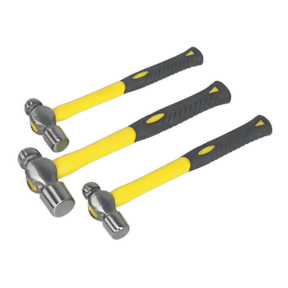 Sealey AK2031 Ball Pein Hammer Set 3pc with Fibreglass Shafts - AK2031 - Sealey Tools UK - Trade Counter Direct