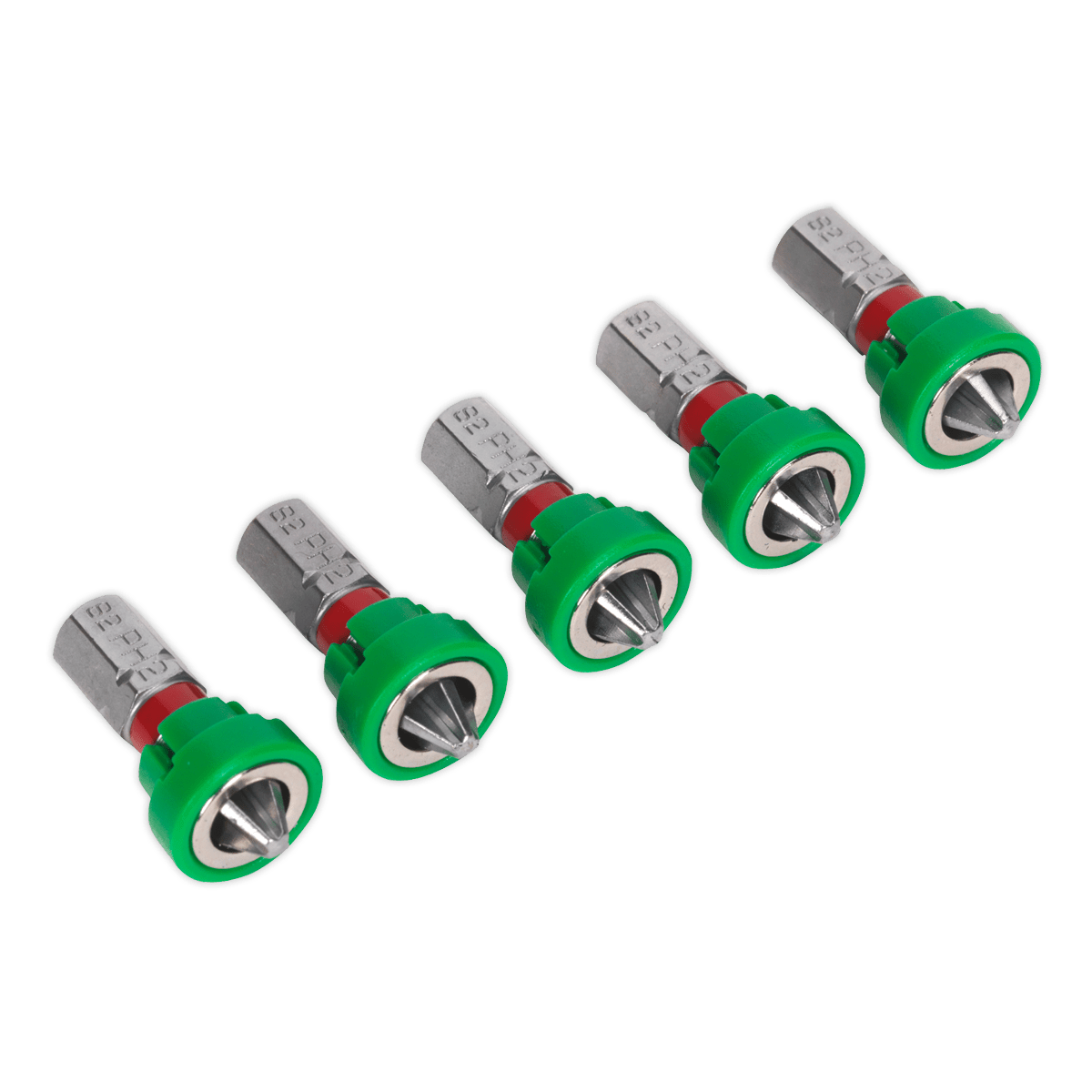 Sealey AK210520 Power Tool Bit Phillips 2 with Magnetic Holder S2 25mm Pack of 5 - AK210520 - Sealey Tools UK - Trade Counter Direct