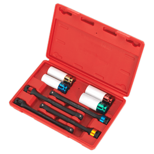 Sealey AK2243 Torque Stick & Aluminium Wheel Impact Socket Set 1/2"Sq Drive 8pc - AK2243 - Sealey Tools UK - Trade Counter Direct