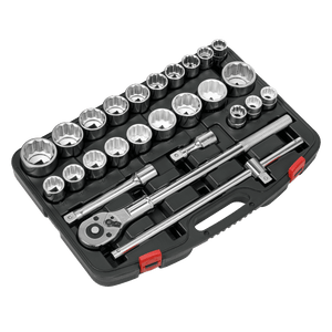 Sealey AK2584 Socket Set 26pc 3/4"Sq Drive 12 - point WallDrive® - AK2584 - Sealey Tools UK - Trade Counter Direct