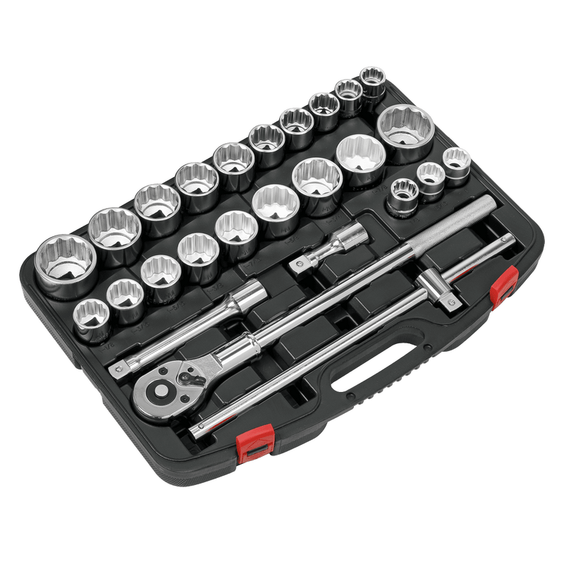 Sealey AK2584 Socket Set 26pc 3/4"Sq Drive 12 - point WallDrive® - AK2584 - Sealey Tools UK - Trade Counter Direct