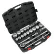 Sealey AK2584 Socket Set 26pc 3/4"Sq Drive 12 - point WallDrive® - AK2584 - Sealey Tools UK - Trade Counter Direct