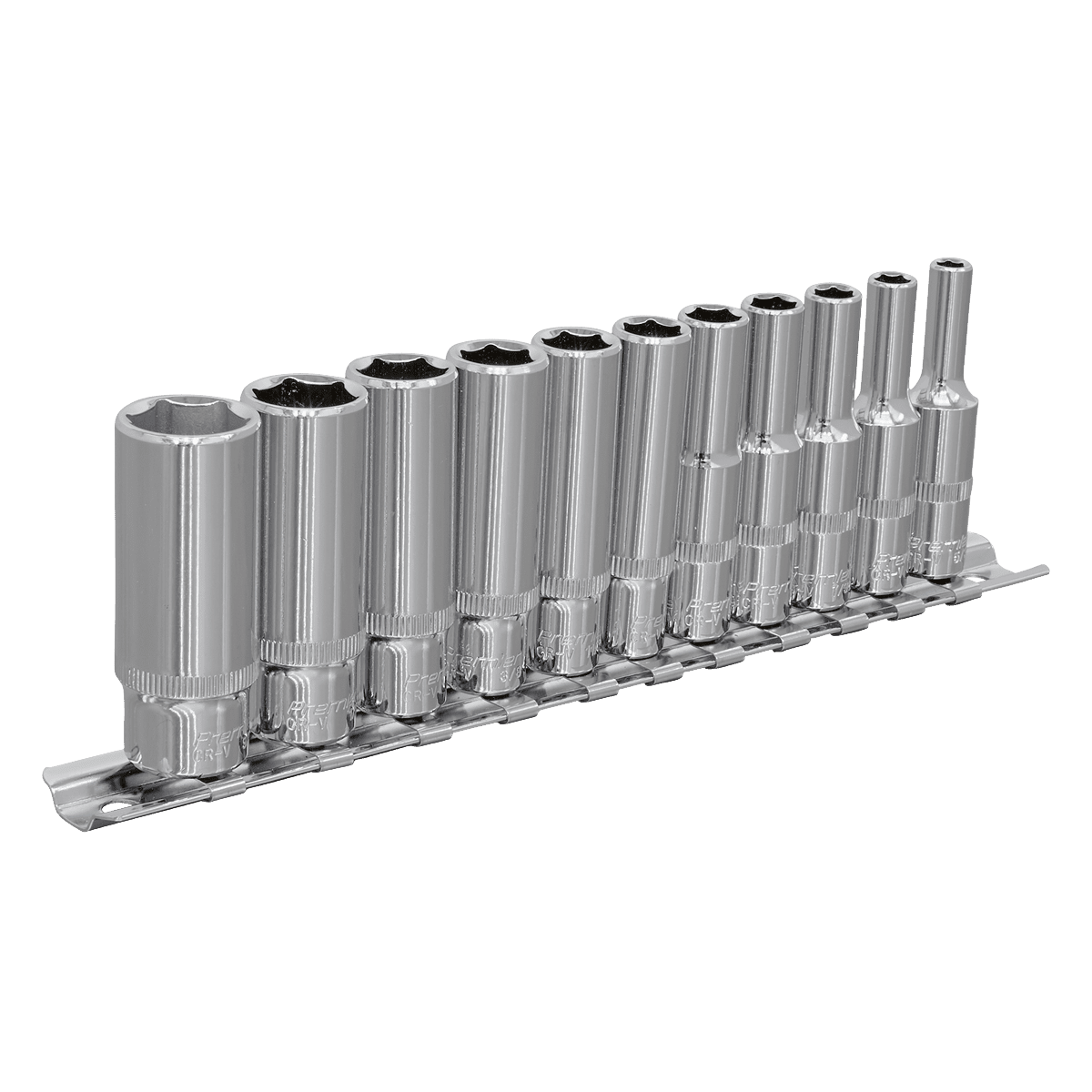Sealey AK2671 Socket Set 11pc 1/4"Sq Drive Deep WallDrive® Imperial - AK2671 - Sealey Tools UK - Trade Counter Direct