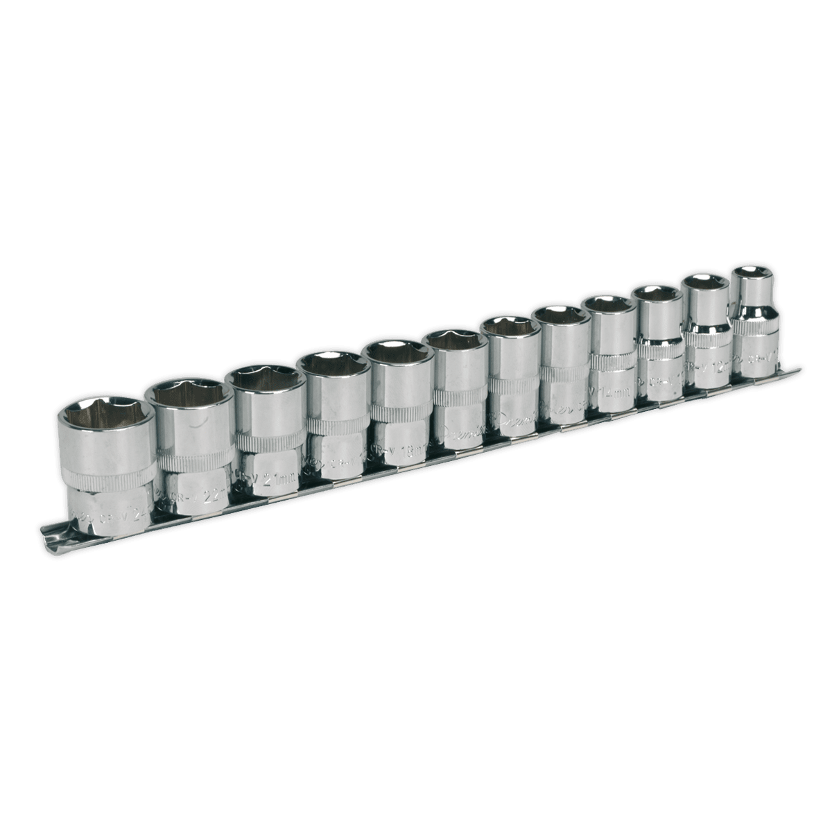 Sealey AK2695 Socket Set 12pc 1/2"Sq Drive 6pt WallDrive® Metric - AK2695 - Sealey Tools UK - Trade Counter Direct