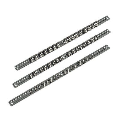 Sealey AK270 Socket Retaining Rail Set 3pc 1/4", 3/8" & 1/2"Sq Drive - AK270 - Sealey Tools UK - Trade Counter Direct