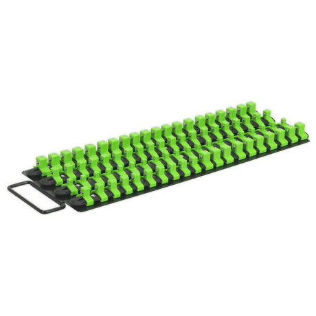 Sealey AK27051HV Socket Rail Tray 1/4", 3/8" & 1/2"Sq Drive - Hi - Vis Green - AK27051HV - Sealey Tools UK - Trade Counter Direct