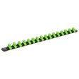 Sealey AK27053HV Socket Retaining Rail with 16 Clips 3/8"Sq Drive - Hi - Vis Green - AK27053HV - Sealey Tools UK - Trade Counter Direct