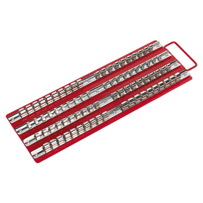 Sealey AK271 Socket Rail Tray Red 1/4", 3/8" & 1/2"Sq Drive - AK271 - Sealey Tools UK - Trade Counter Direct